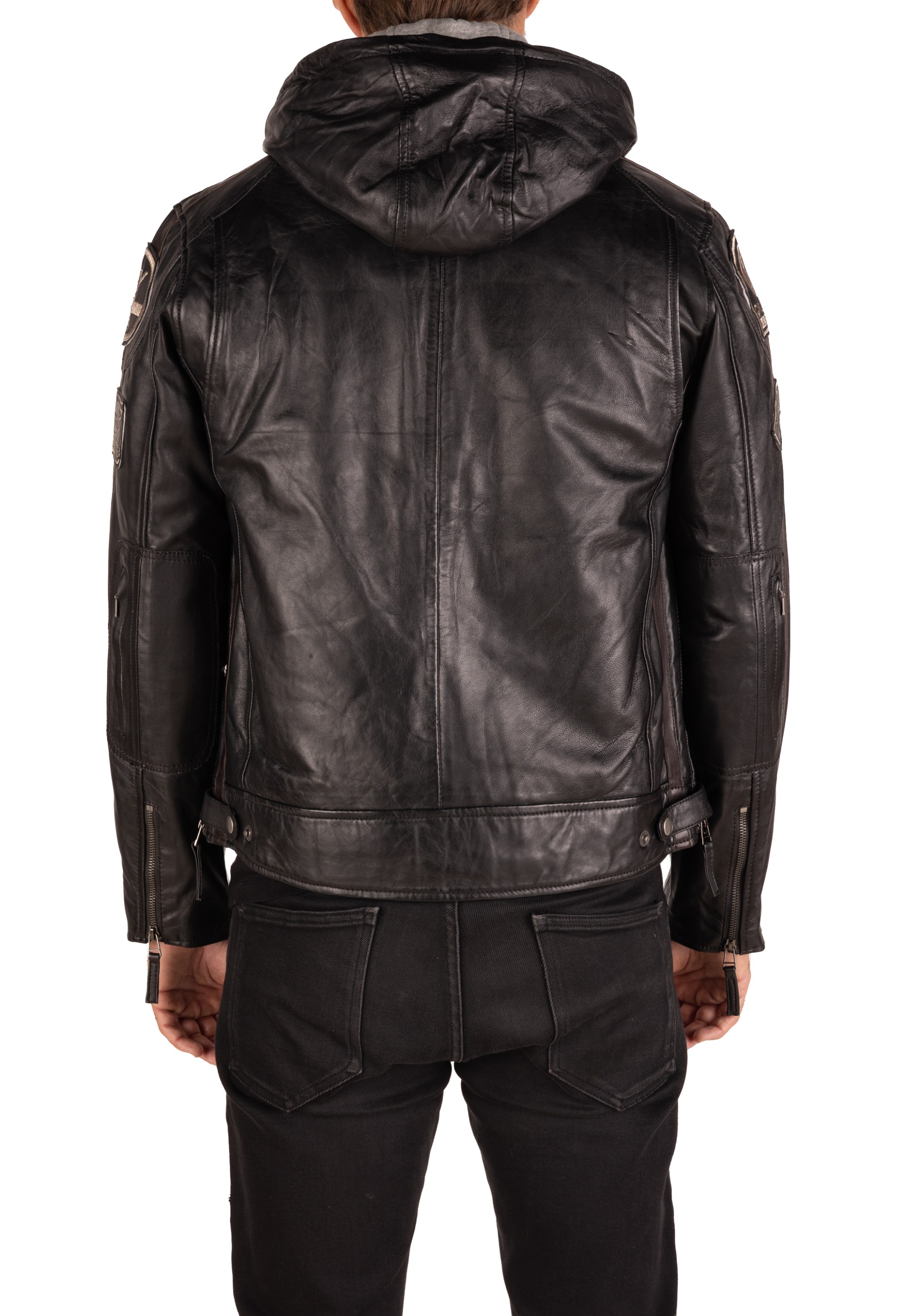 Blusão pele Racer Hood