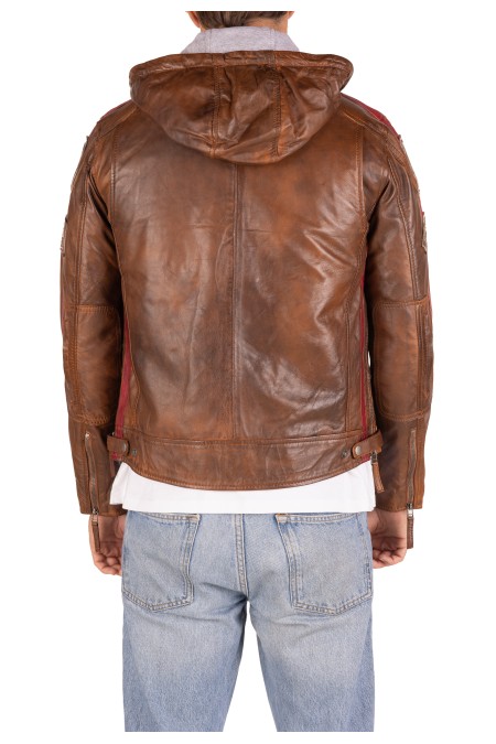Blusão pele Racer Hood Blusão pele Racer Hood