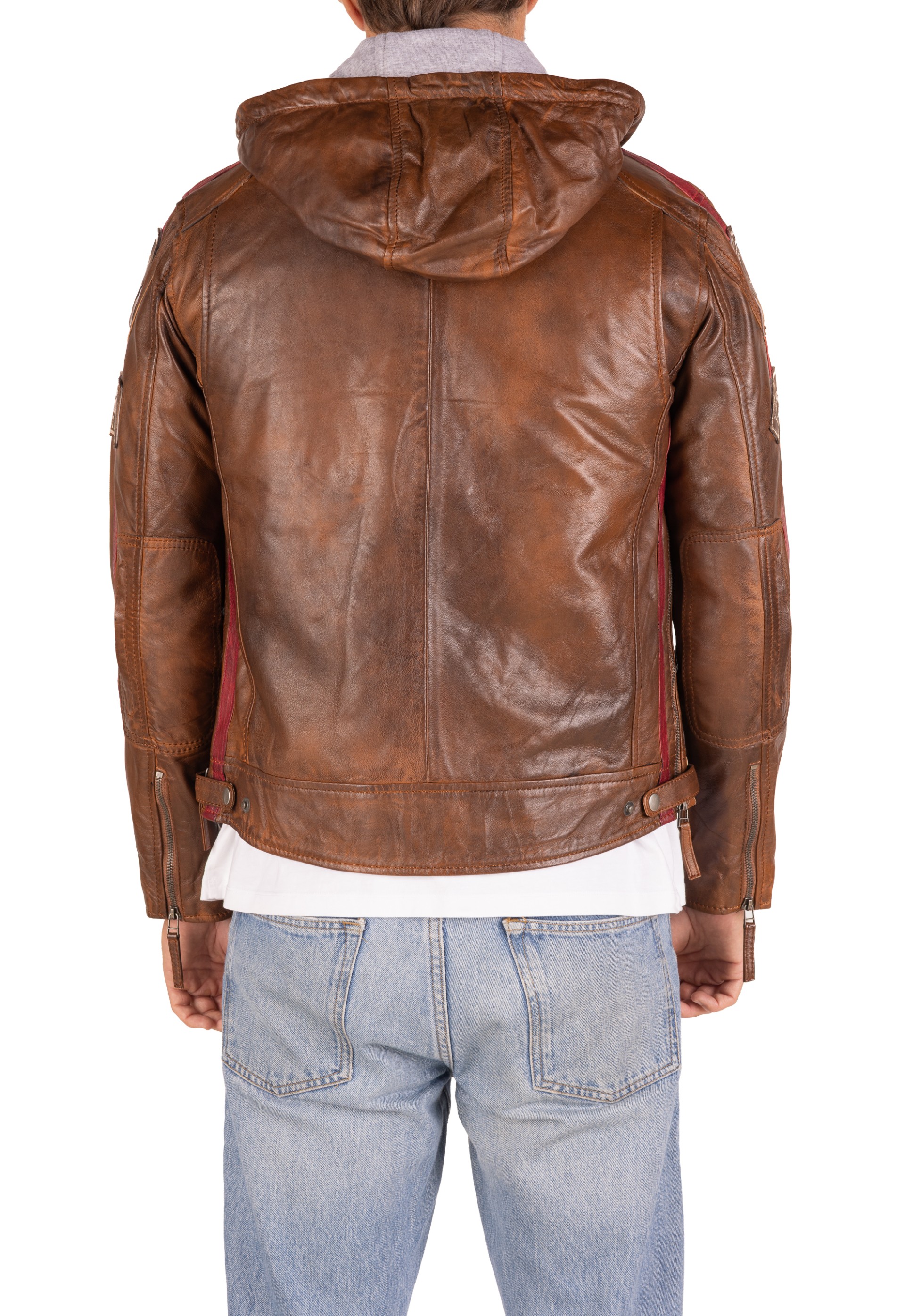 Blusão pele Racer Hood