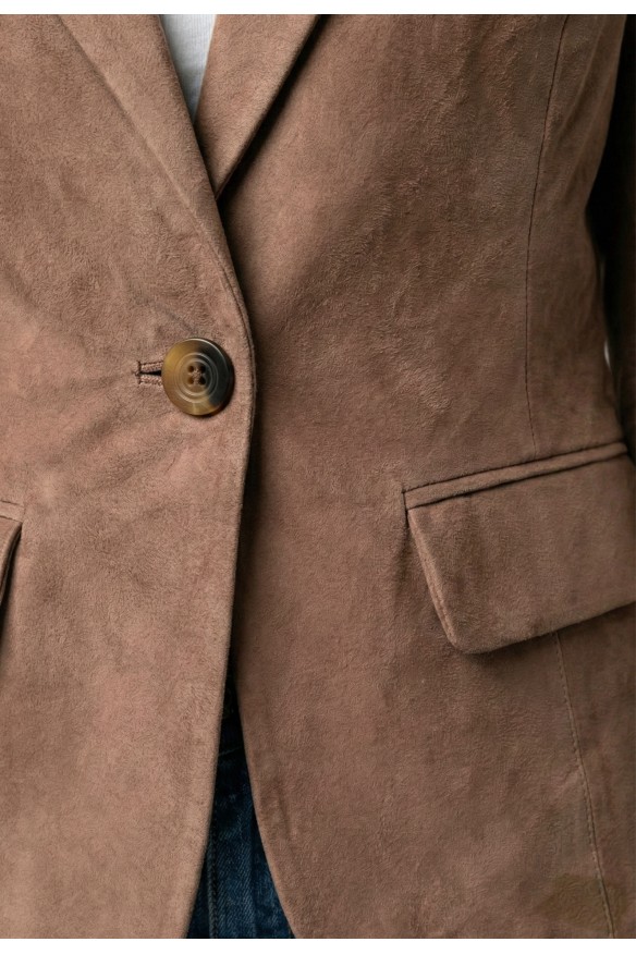 Blazer em Pele Florence