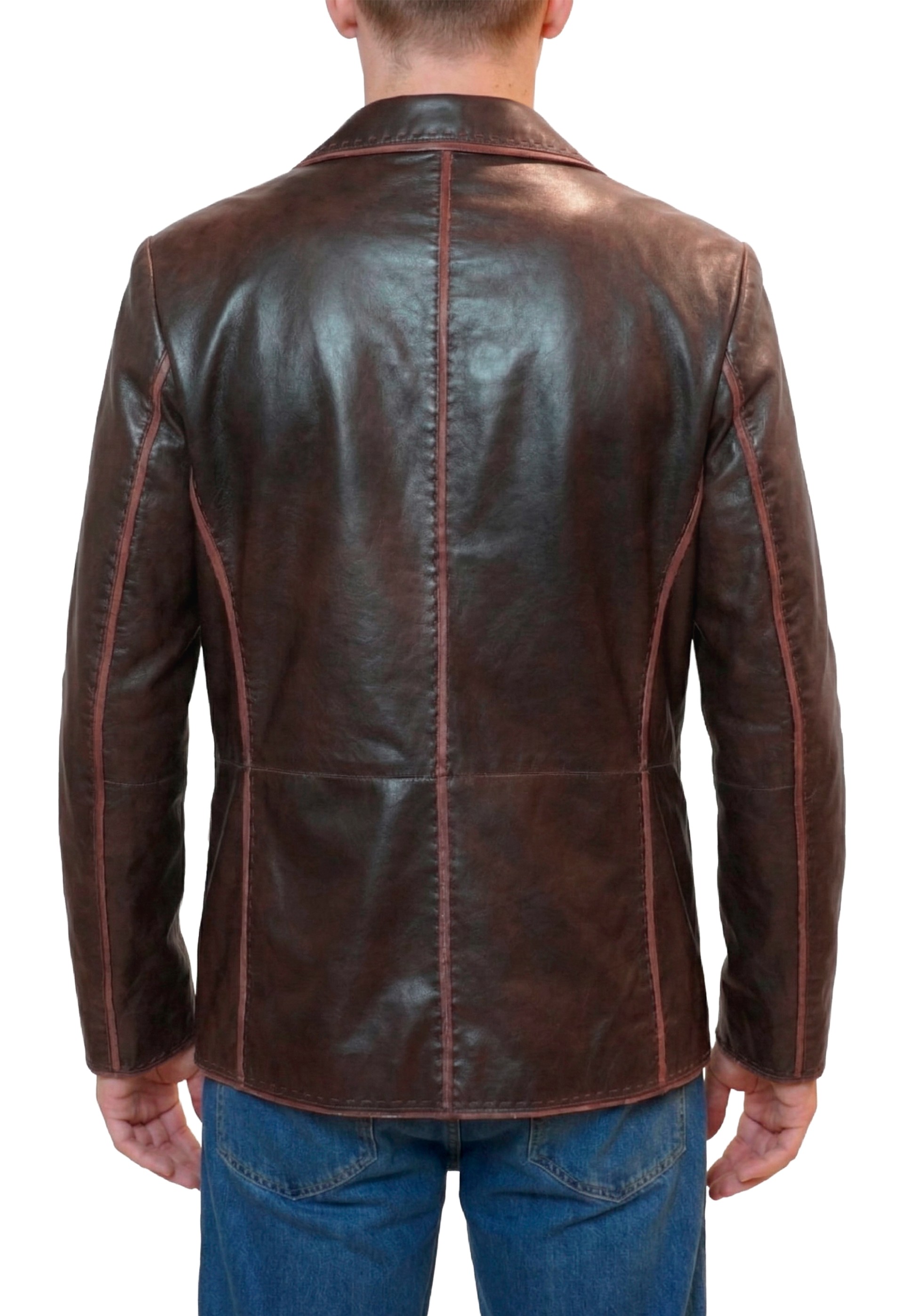 Blazer em Pele Hudson
