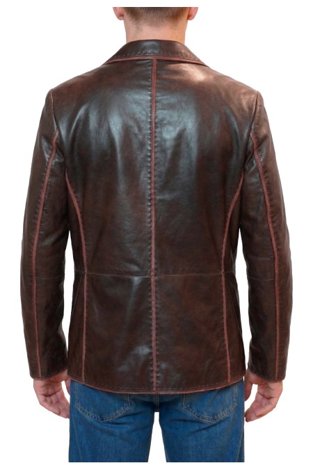 Blazer em Pele Hudson