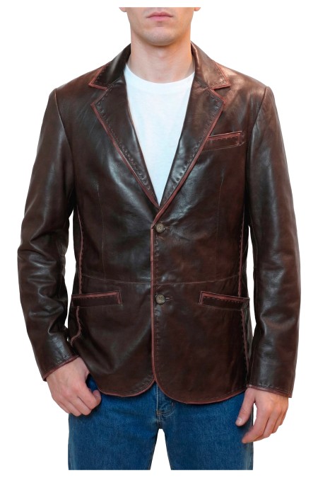 Blazer em Pele Hudson
