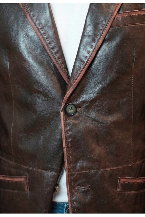 Blazer em Pele Hudson