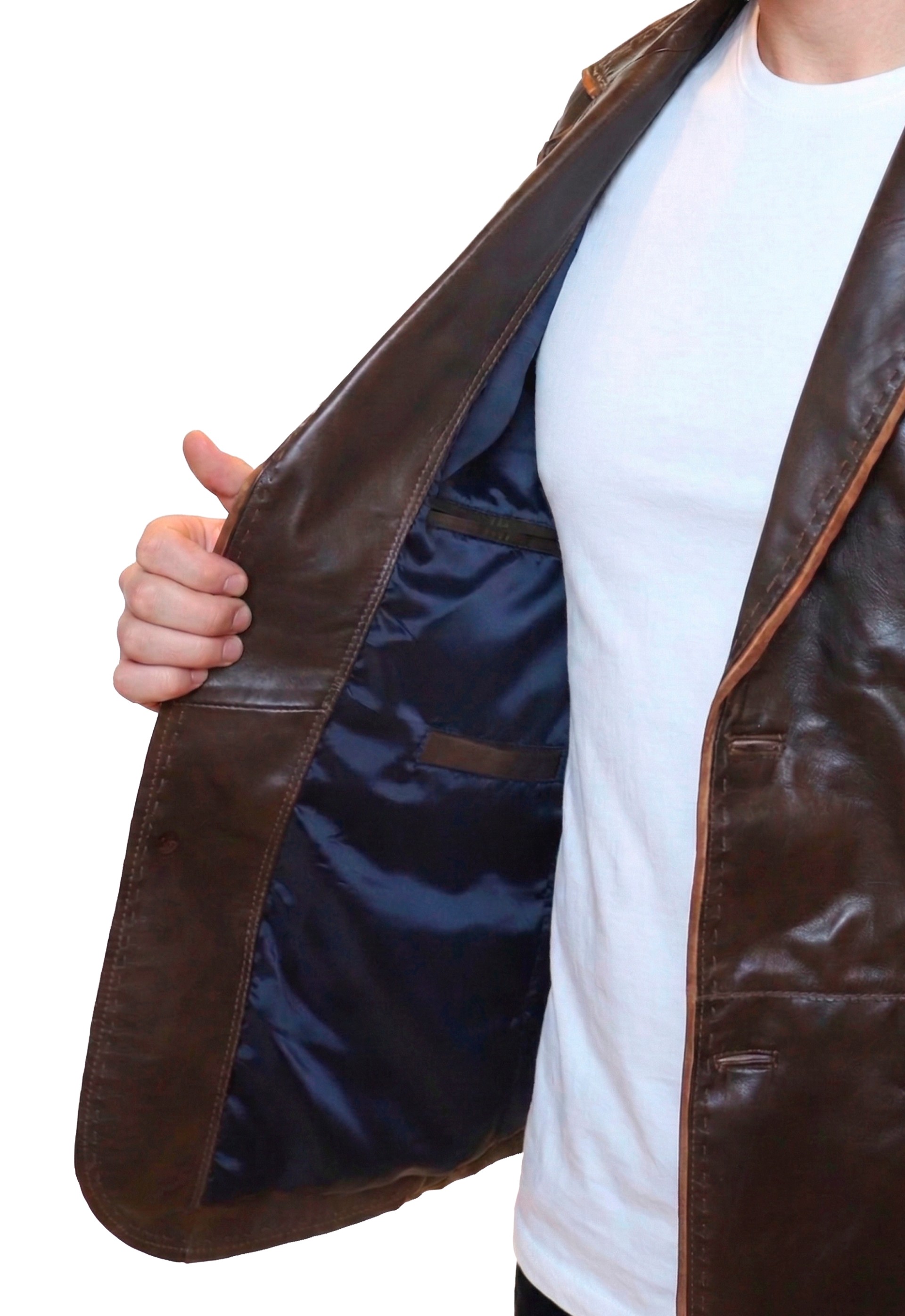 Blazer em Pele Hudson