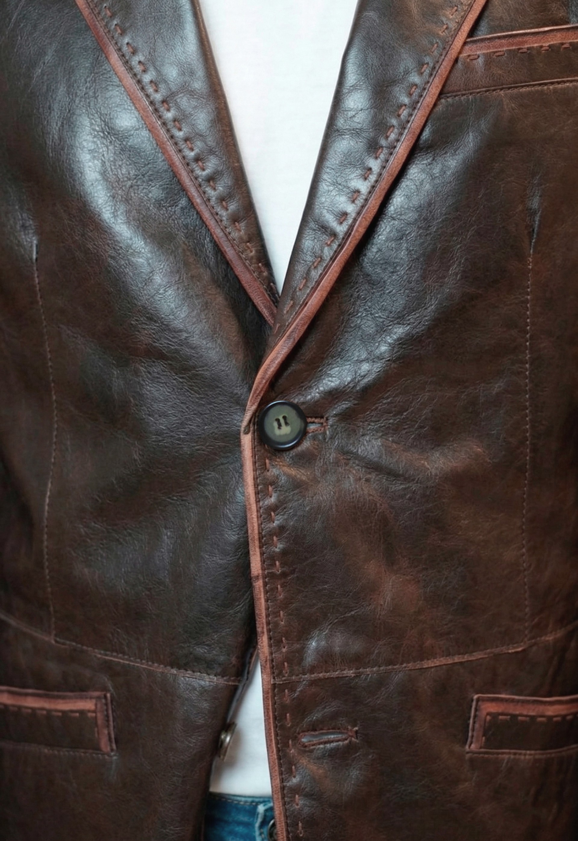 Blazer em Pele Hudson